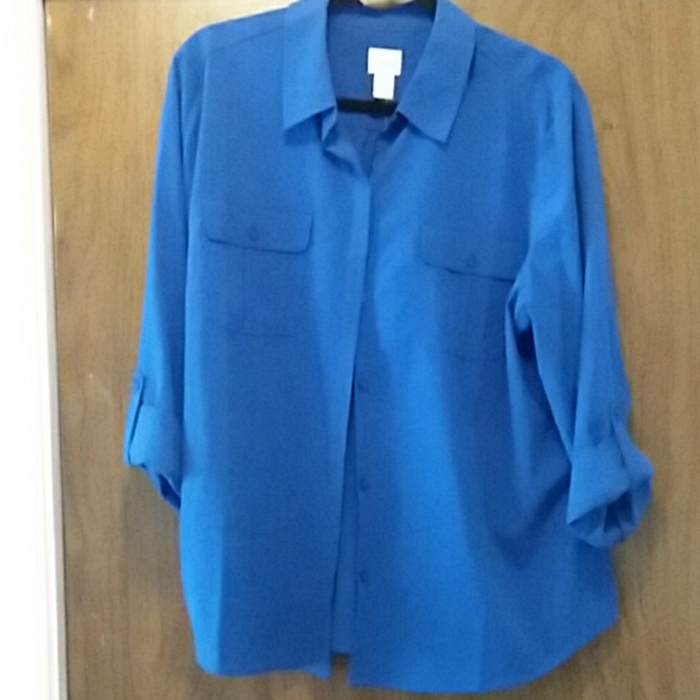 Royal blue blouse